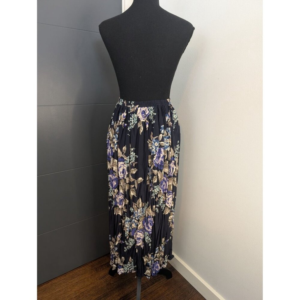 Vintage Worthington Floral‎ Broomstick Pleated Midi/Maxi Skirt - Large - Picture 3 of 5